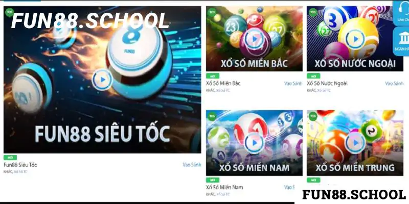 Thủ tục đặt cược xổ số online tại Fun88 nhanh gọn lẹ